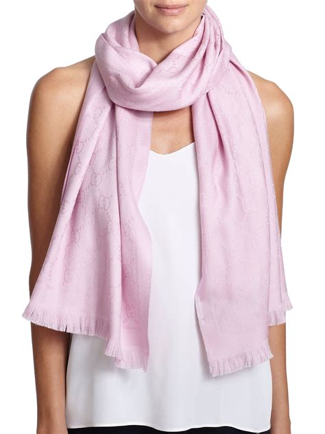 gucci scarf womens pink